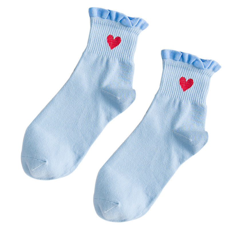 Love embroidered tube socks