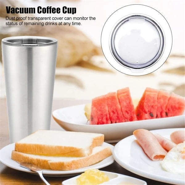 30oz Stainless Steel Mug Ice Bar Mug Coffee Mug With Clear Lid Travel Mug Double Wall Water Coffee Cup For Home