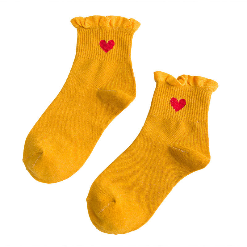 Love embroidered tube socks