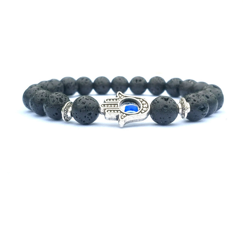 Bergamot evil eye stone bracelet