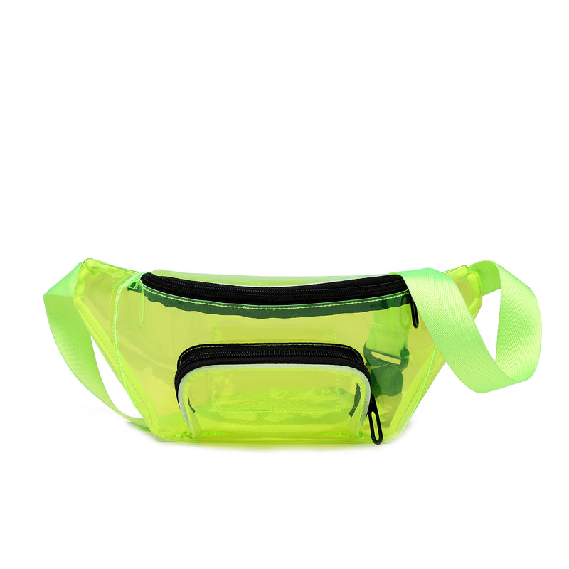 Trendy Fluorescent Pvc Transparent Running Waist Bag