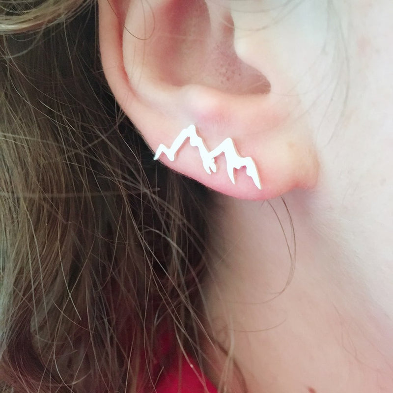 Natural Landscape Mountain Ear Climber Earring