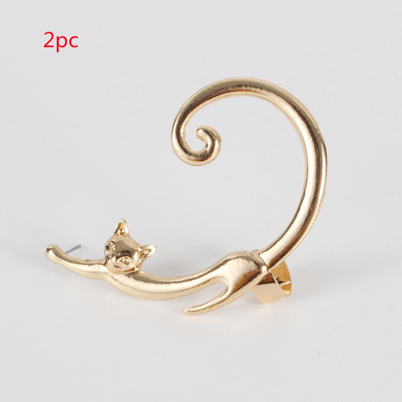 Single Piece Punk Style Cat Post Earring