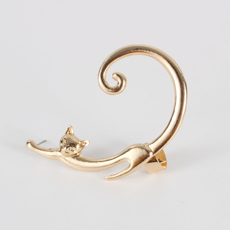 Single Piece Punk Style Cat Post Earring