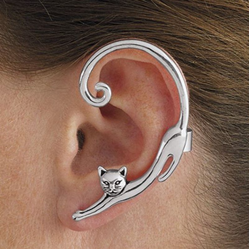 Single Piece Punk Style Cat Post Earring