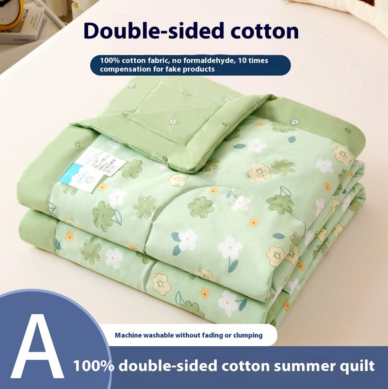 Class A Double-sided Cotton Printing Summer Blanket One-piece Pure