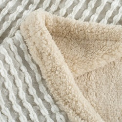 Lamb Wool Blanket Gray White