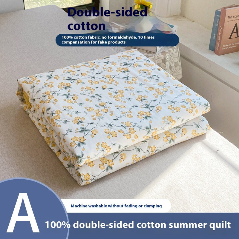 Class A Double-sided Cotton Printing Summer Blanket One-piece Pure