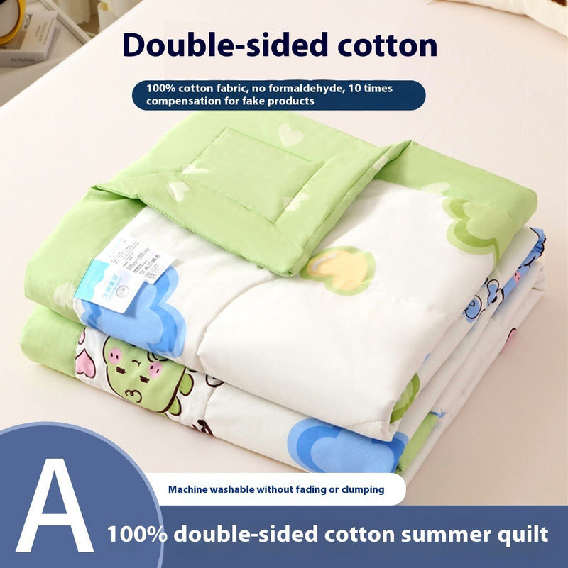 Class A Double-sided Cotton Printing Summer Blanket One-piece Pure