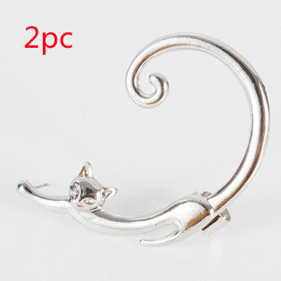 Single Piece Punk Style Cat Post Earring