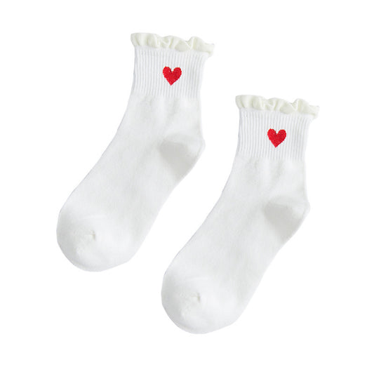Love embroidered tube socks