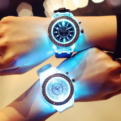 LED Luminous Watches Geneva Women Quartz Watch