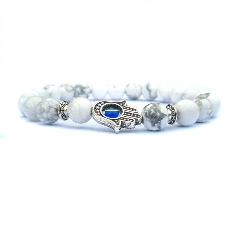 Bergamot evil eye stone bracelet