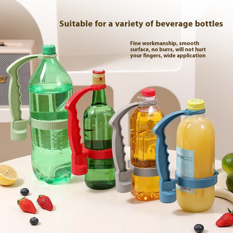 Beverage Bottle Inverted Cup Handle