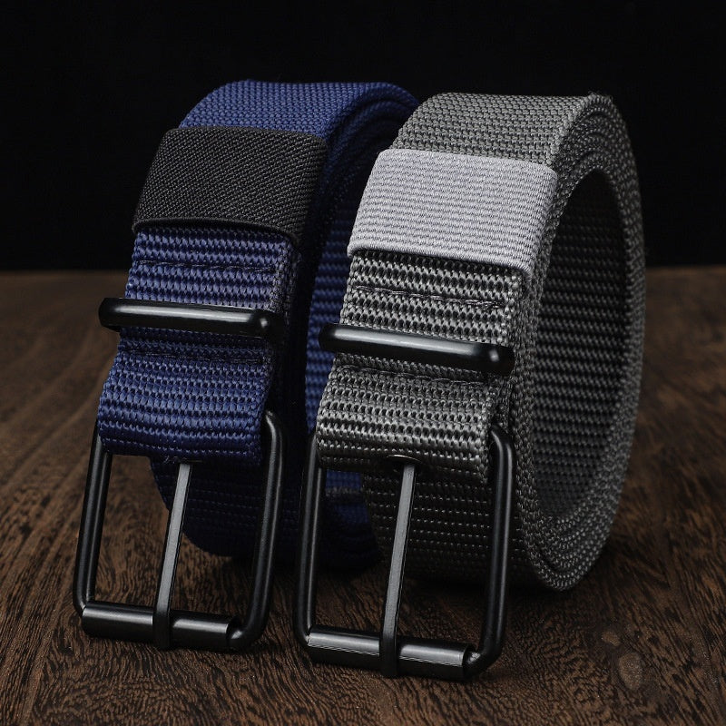 Lengthened Porous Pin Buckle Canvas Belt