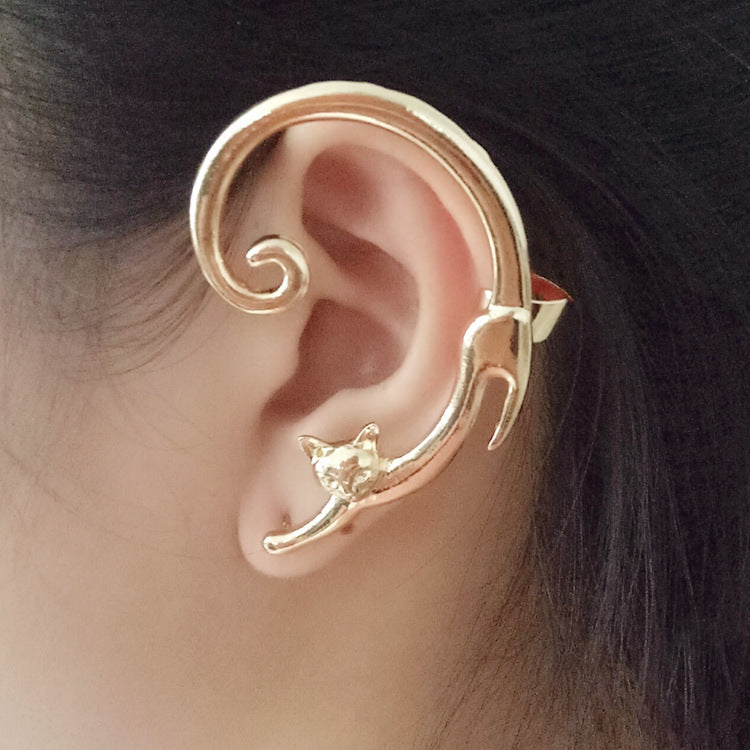 Single Piece Punk Style Cat Post Earring