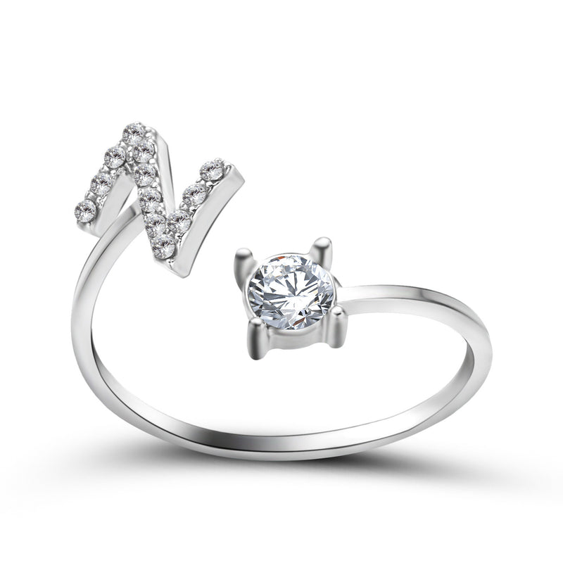 New Design Adjustable 26 Initial Letter Ring Fashion