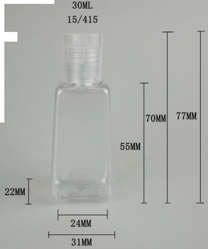 30ml Trapezium Bottle Hand Sanitizer Bottle Gel Bottle