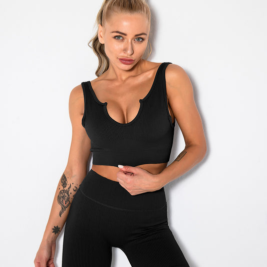 Women's Seamless Sports Bra Workout Crop Top Tank Tops For Women Longline