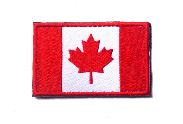 Canadian Flag Badge Flag Embroidery Velcro Quebec Flag Cloth Sticker