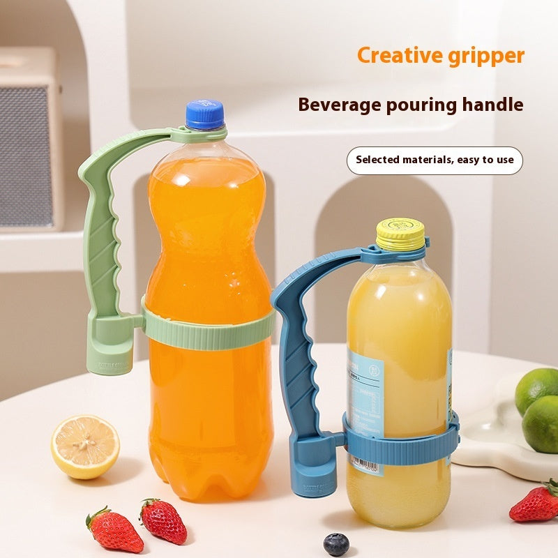 Beverage Bottle Inverted Cup Handle