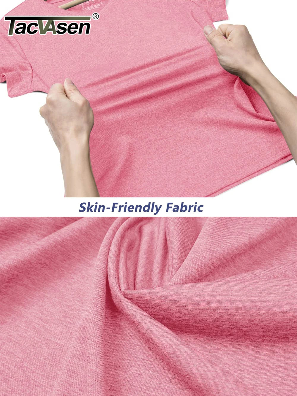 TACVASEN 3 Pieces Summer V Neck T-shirts Womens Casual Short Sleeve Shirts Packs 3 Lots Quick Dry Running Workout Gym Pulover