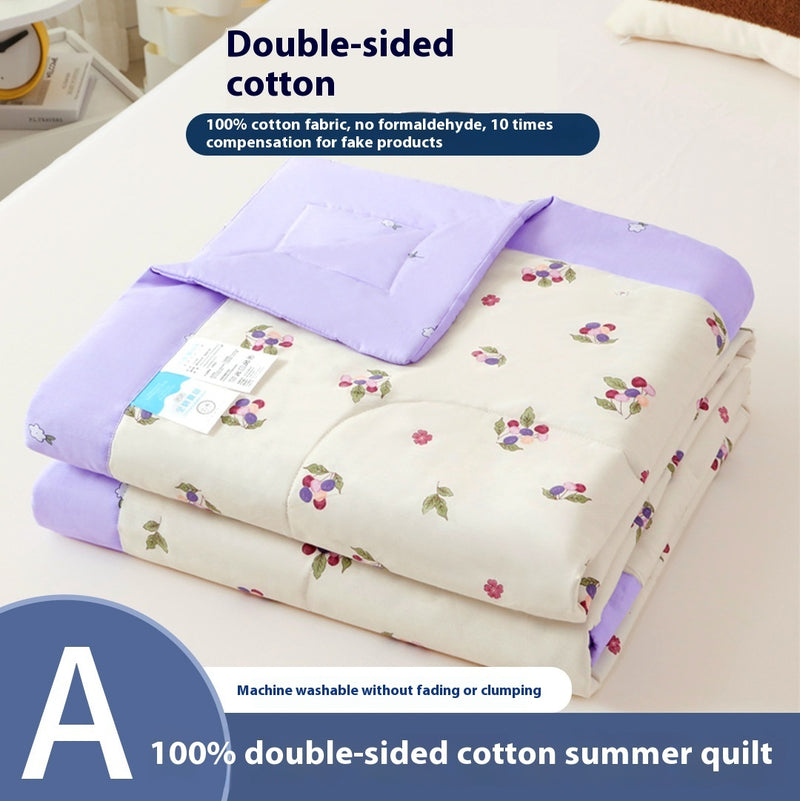 Class A Double-sided Cotton Printing Summer Blanket One-piece Pure