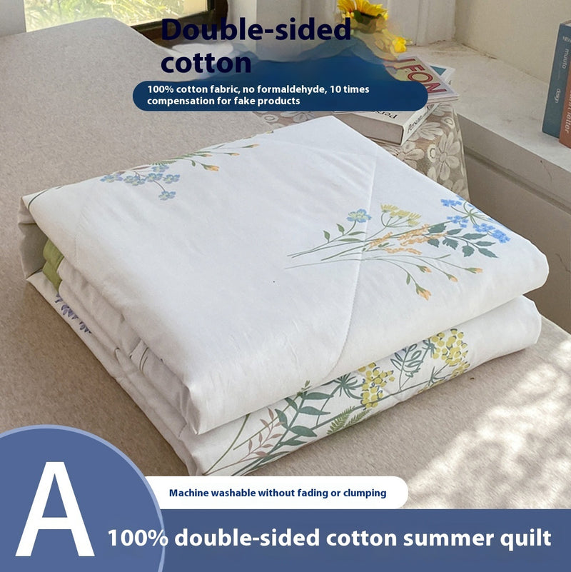 Class A Double-sided Cotton Printing Summer Blanket One-piece Pure