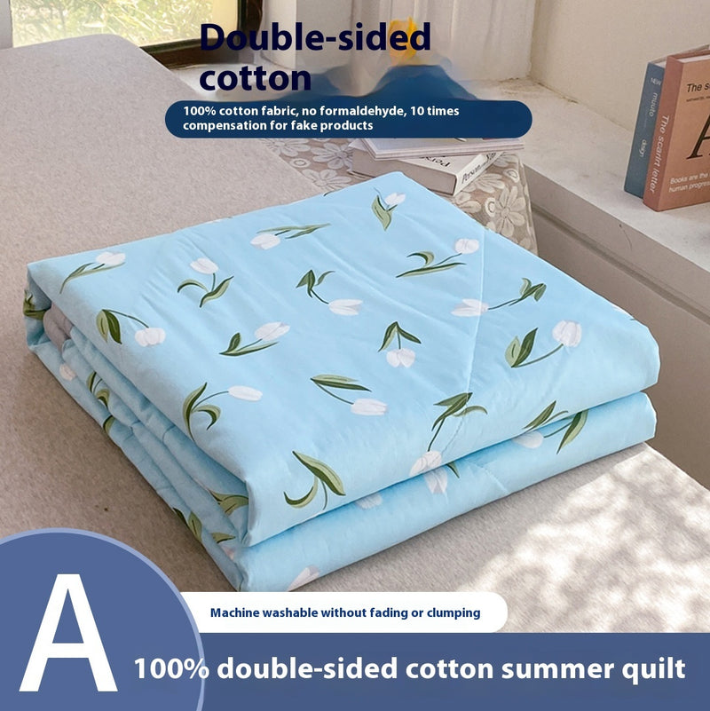 Class A Double-sided Cotton Printing Summer Blanket One-piece Pure