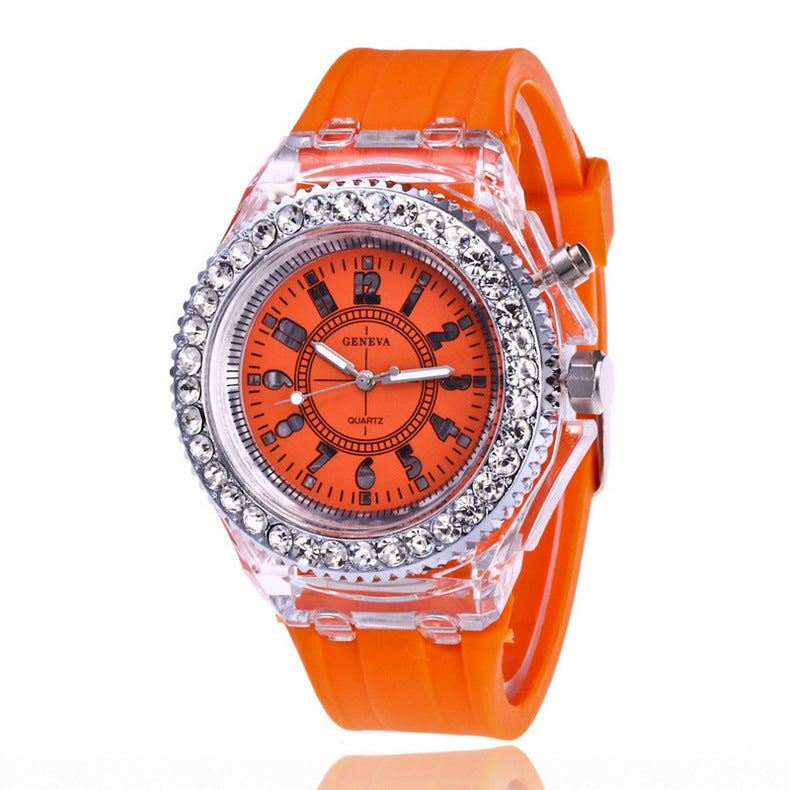 LED Luminous Watches Geneva Women Quartz Watch