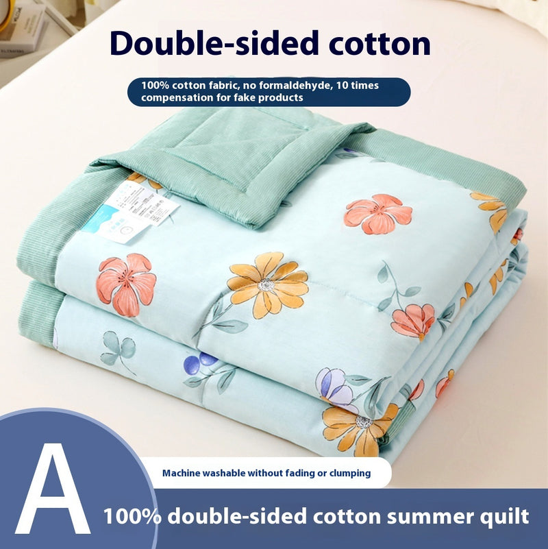 Class A Double-sided Cotton Printing Summer Blanket One-piece Pure