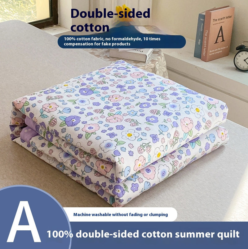 Class A Double-sided Cotton Printing Summer Blanket One-piece Pure