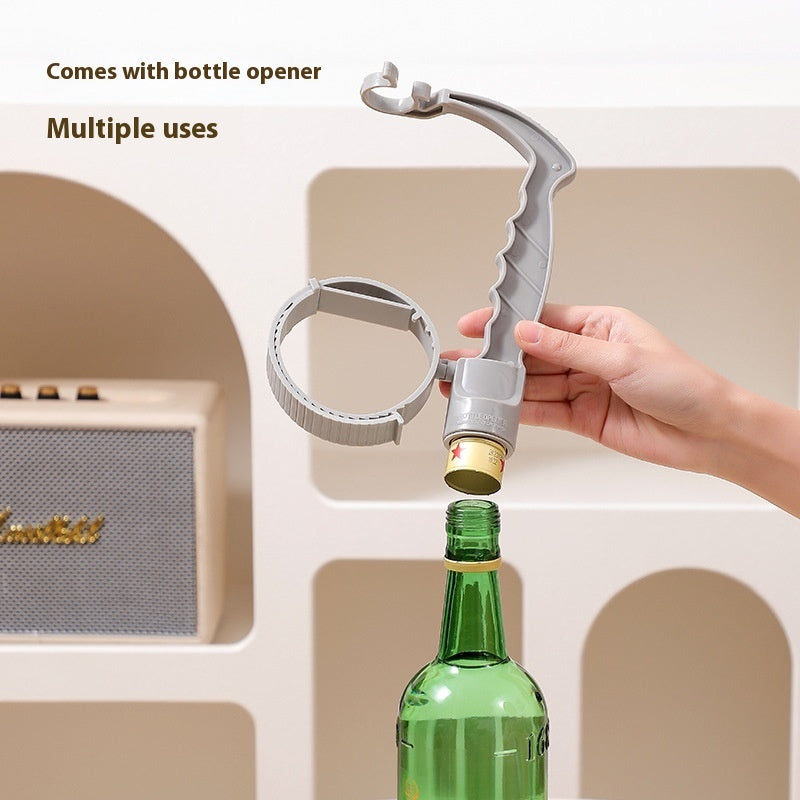 Beverage Bottle Inverted Cup Handle